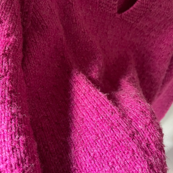 Vintage handmade sweater cozy knit sweater fuscia - Picture 2 of 4